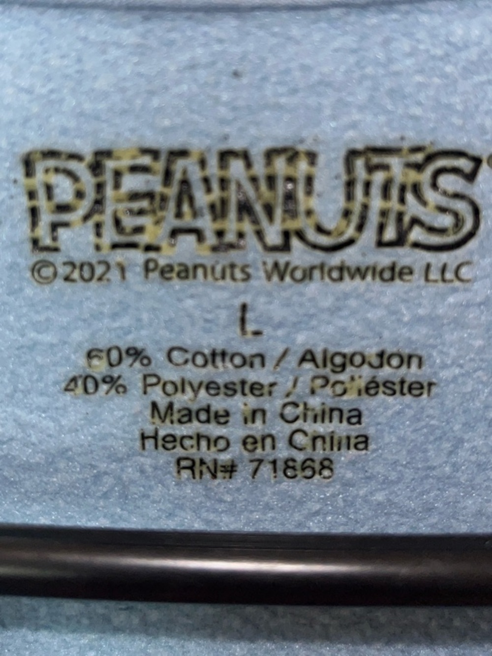 Peanuts Light Blue Crewneck Sweatshirt with Snoopy Graphic - Picture 3 of 10
